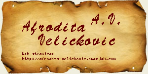 Afrodita Veličković vizit kartica